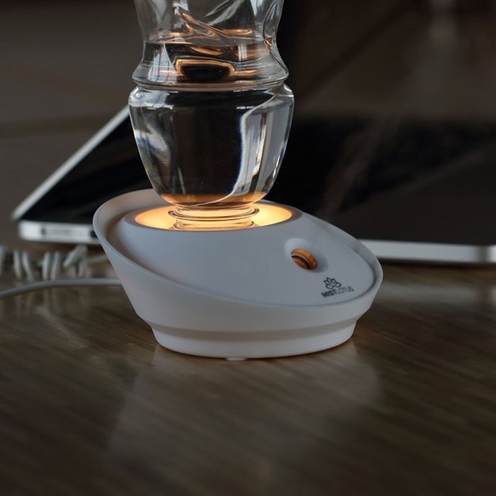 Cococart Fashion Lotus Mini Bottle Mist Humidifier USB Ultrasonic Humidifier Mist Maker LED Aroma Diffuser for... N7