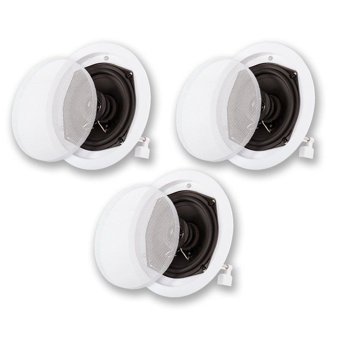 Acoustic Audio R191 In Ceiling / In Wall 3 Speaker Set 2 Way Home Theater 600 Watt R191-3S