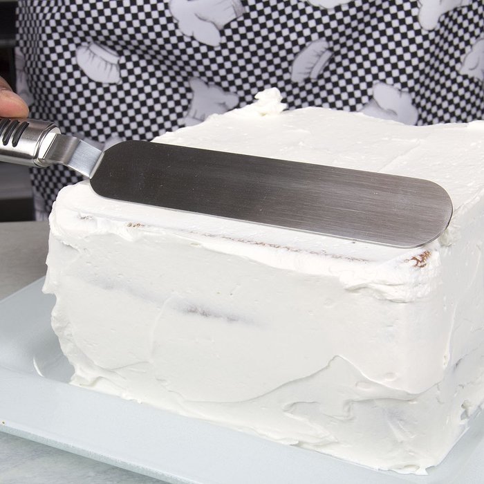 13&rdquo; Angled Stainless Steel Offset Icing Spatula with Ergonomic Handle Spreads Frosting Smoothly and Evenly for...