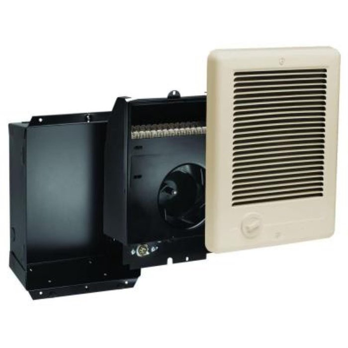 Cadet Com-Pak Plus 9 in. x 12 in. 1,500-Watt 120 Volt Fan-Forced In-Wall Electric Heater Almond