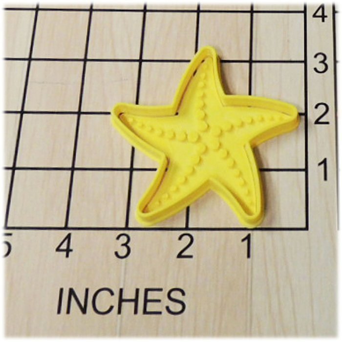 Star Fish Shaped Fondant Cookie Cutter and Stamp #1146