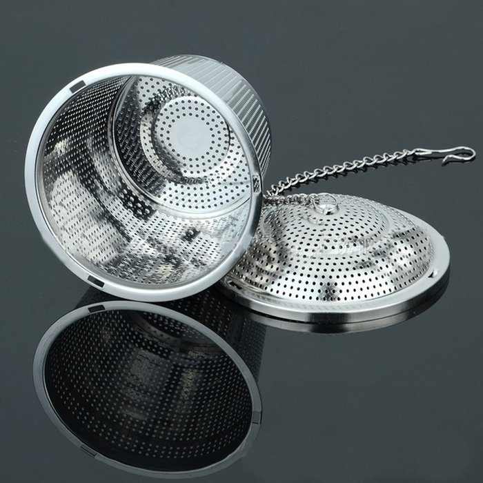 Julyshop Practical Strainer Mesh Tea Ball Infuser Filter 304 Stainless Steel Herbal (XXL)