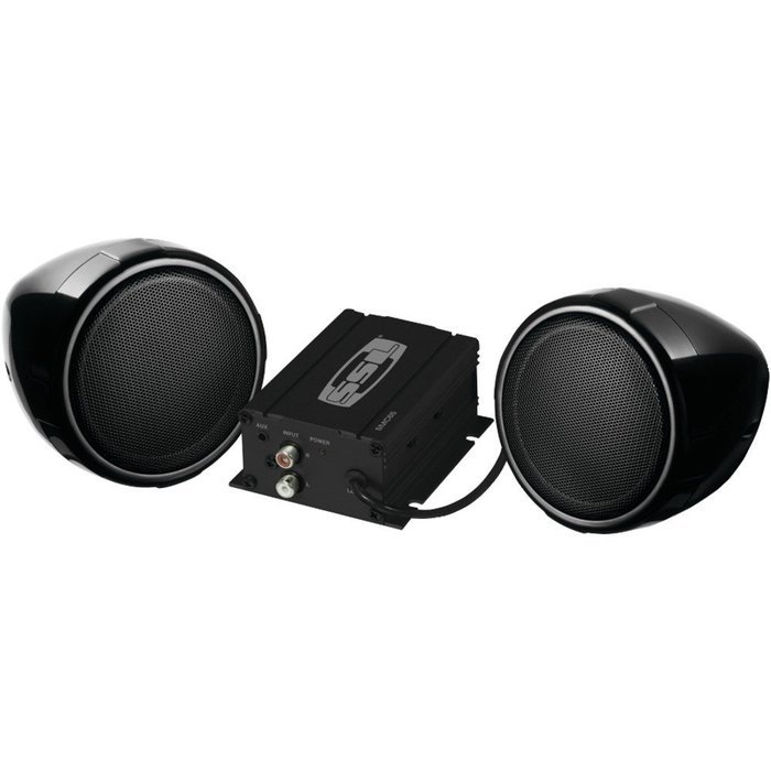 MTRCY/UTV SPKR/AMP SYS, Motorcycle/UTV Speaker & Amp System (Without Bluetooth(R)), 600W, Weatherproof, Pair of...