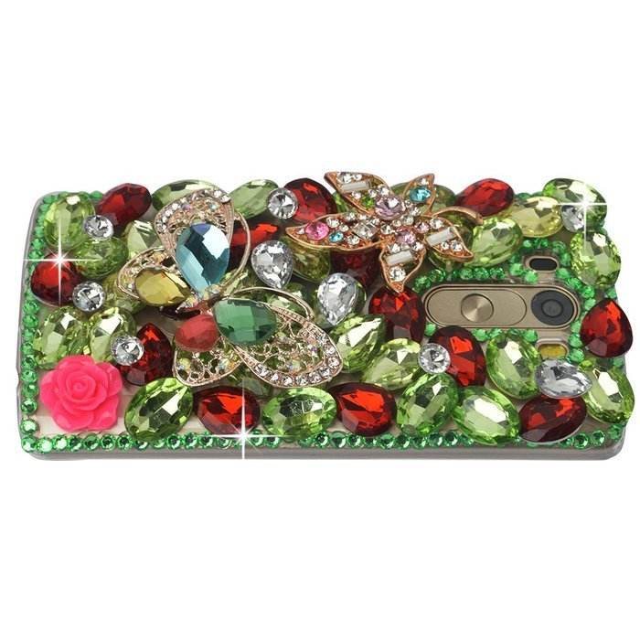 Spritech(TM) Clear Hard Bling Phone Case for LG G Stylo 2 LS775/LG Stylus 2 K520,Handmade Gold Crystal Flower... N39
