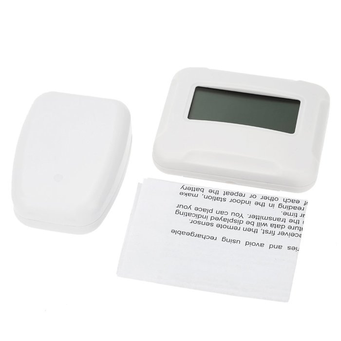 HENSE Digitial LED Indoor Outdoor Wireless Seperable Thermomter HT28(white) N5