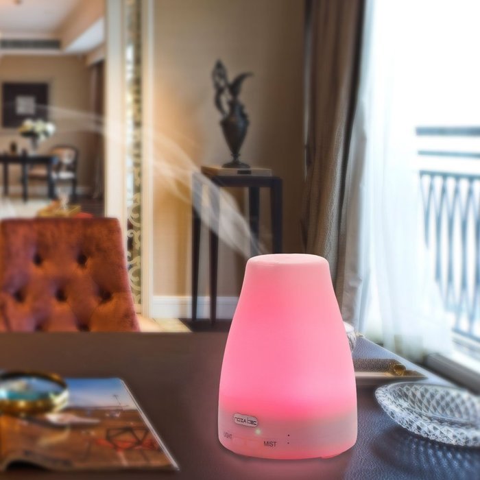 7 Colors Aromatherapy Essential Oil Diffuser - 100 Milliliter Ultrasonic Cool Mist Aroma Humidifier with Waterless... N5