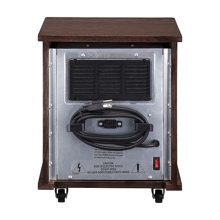 VonHaus Wood Electric 4 Element Infrared Fan Heater with Wheels N5