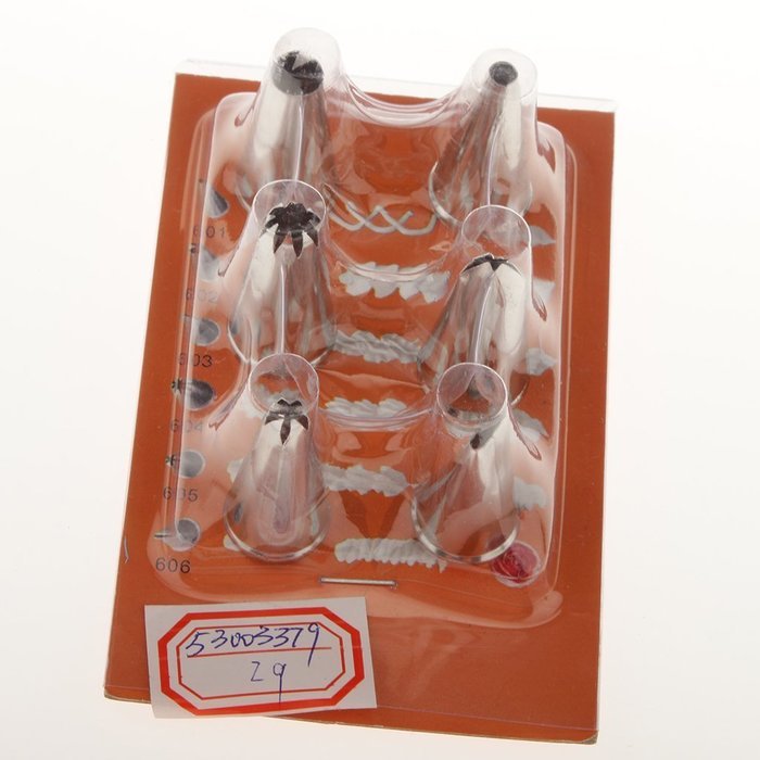 Set of 6pcs Russian Flower Stainless Steel Icing Piping Nozzle Tip Cake Tool N3