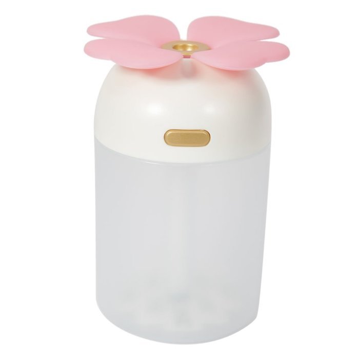FCH 180mL 2W Dual-purpose Four-leaf Clover Shape Colorful Light Night Lamp Humidifier N3