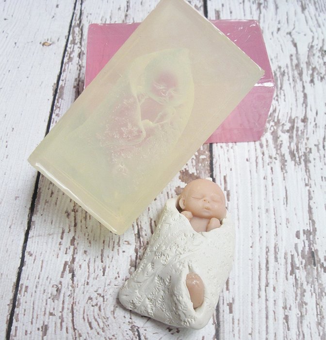 Silicone Mold for Baby "Bambino" Handmade Supply 2 Inch