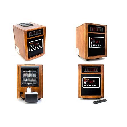 Modern Infrared Heater 1500W, Advanced Dual Heating System w/ Humidifier, Oscillation Fan & Remote Control | Contemporary... N2