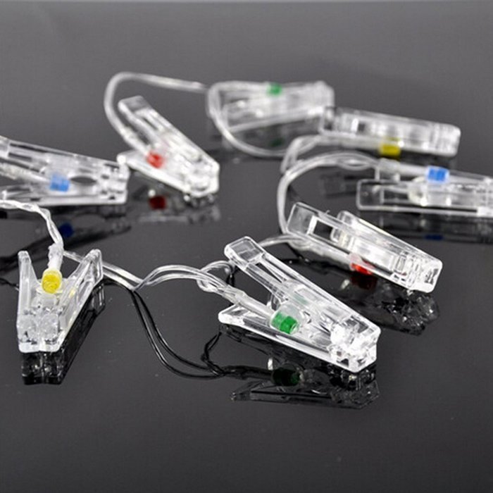 Spritech(TM) 1M/3.28 Feet LED Photo Clip String Lights 10 Photo Clips Warm White Battery Powered LED Light for... N5