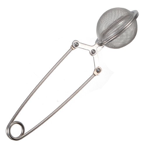 "Stainless Steel Herb Tea Strainer Spring Mesh Ball Enclosure" shopping
