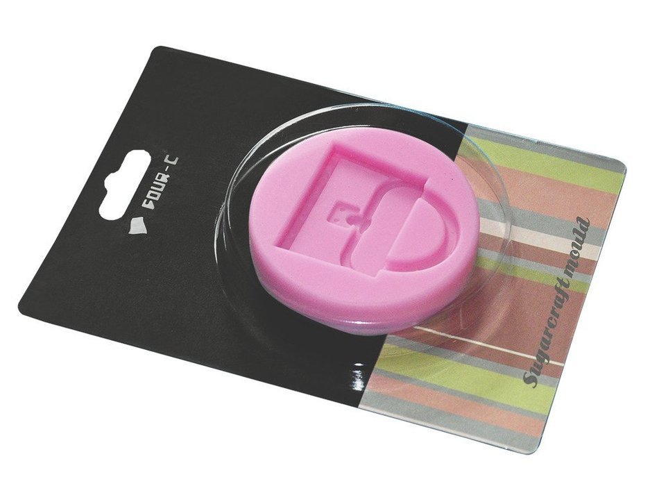 FOUR-C Gum Paste Moulds Lady Handbag Cupcake Decorating Molds Color Pink