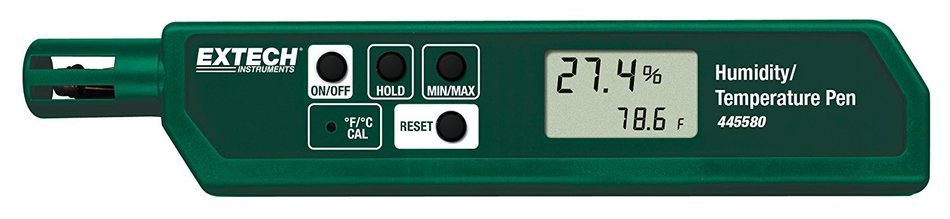 Extech 445580 Humidity and Temperature Pen Sized Meter with Pocket Clip