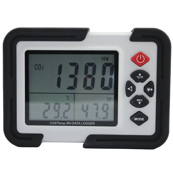 upHere Indoor Air Quality Monitor - CO2, Temperature & Relative Humidity DataLogger Meter Monitor LCD/PC N7