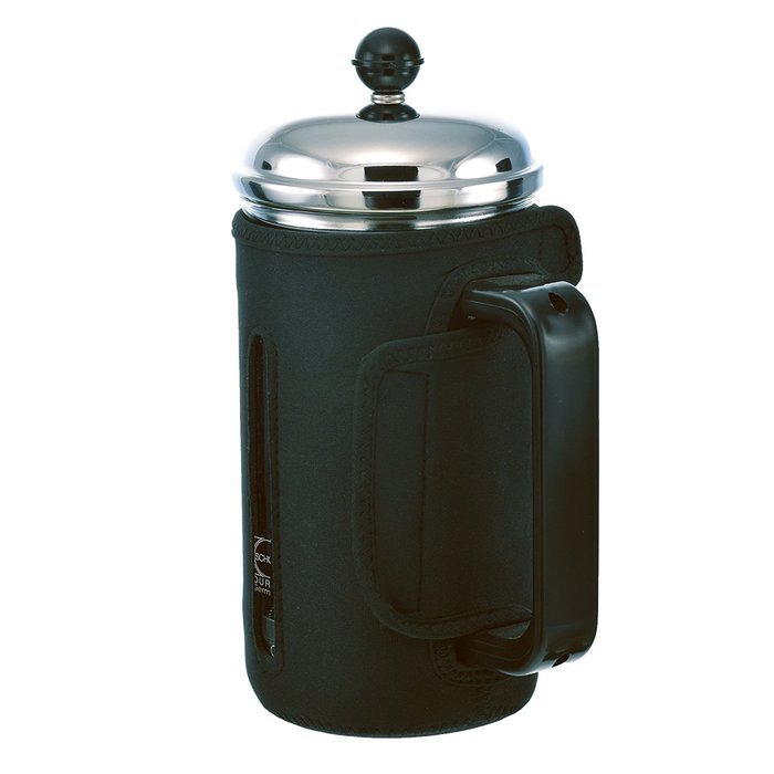 GROSCHE Fino 34 oz. 1000ml Glass French Press with Thermal Insulated Neoprene Sleeve for Warmth and Protection...