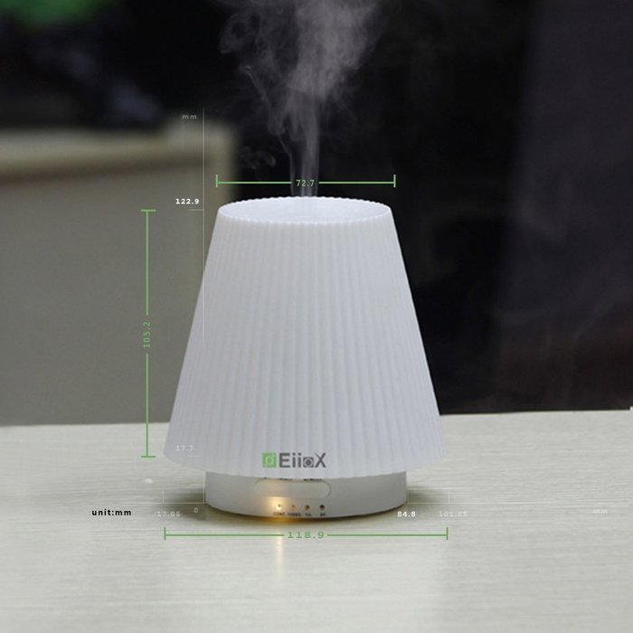 EiioX 100ml Aromatherapy Essential Oil Purifier Diffuser Ultrasonic Aroma Diffuser Cool Mist Humidifier with Auto...