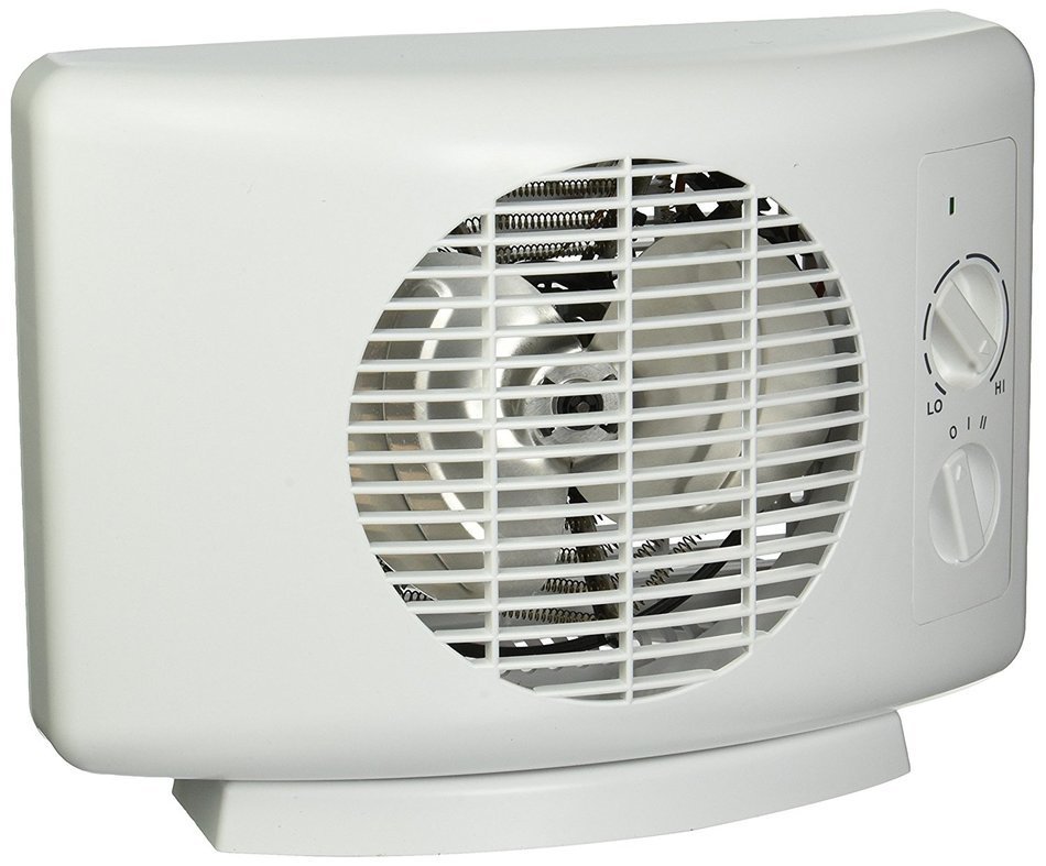 Seabreeze SF11T "Sleek" 1500-watt Heater Fan Equipped with "ThermaFlo Technology", White
