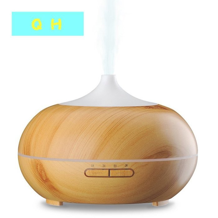 QH Wooden Grain Auto off Air Diffusers Quiet For Office Home Car and Baby (Dark brown) N10