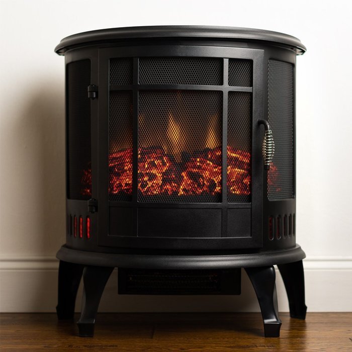 Gracelove Free Standing Electric 1500W Fireplace Heater Fire Flame Stove Wood Adjustable N8