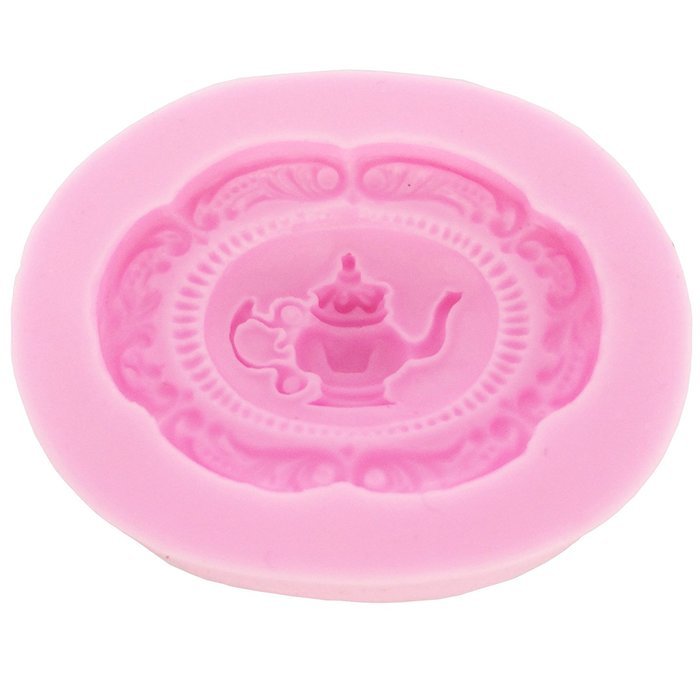 Vintage Teapot Cameo Silicone Cake Decorating Mold, Sugarcraft Fondant Gunpaste Cake Decoration Cupcake Topper...