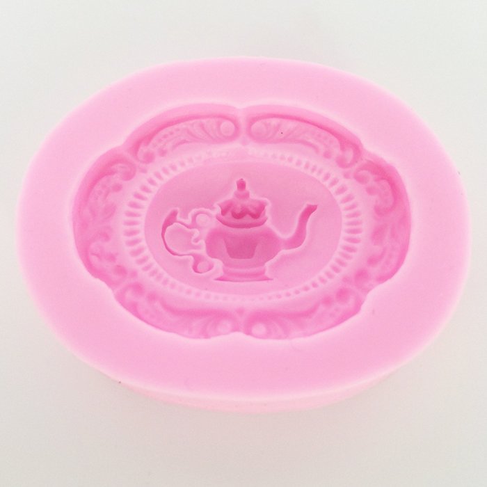 Vintage Teapot Cameo Silicone Cake Decorating Mold, Sugarcraft Fondant Gunpaste Cake Decoration Cupcake Topper... N2