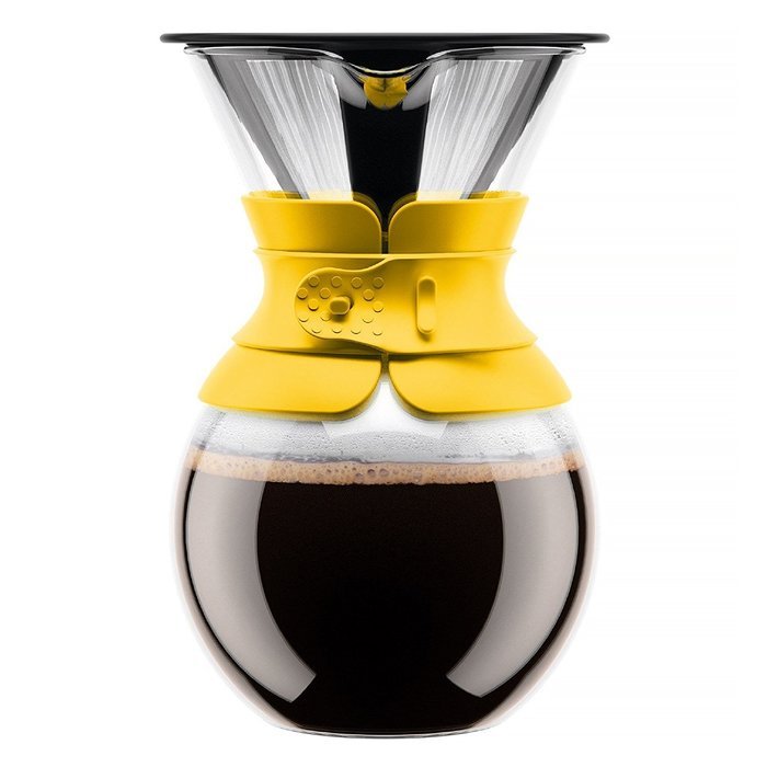 Bodum 11571-109 Pour Over 1 L Coffee Maker with Permanent Filter, 34 oz, Cork Band N3