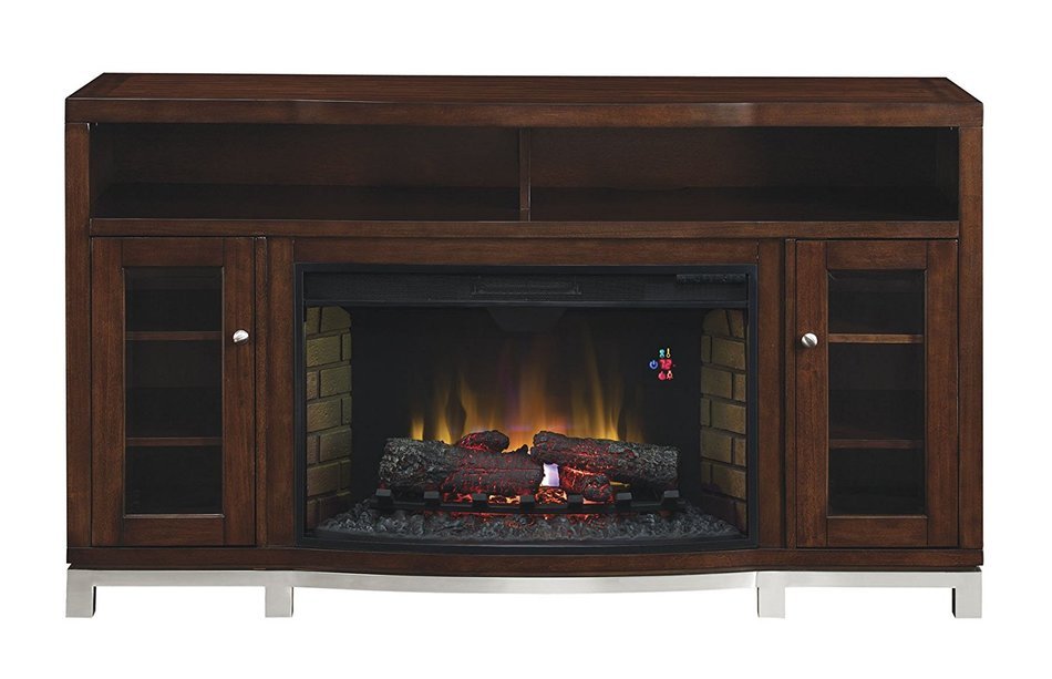 ClassicFlame 32MM6439M-C247 Wesleyan TV Stand for TVs up to 70", Meridian Cherry (Electric Fireplace Insert sold... N3