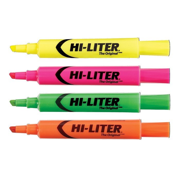 HI-LITER Desk Style, Blue, Box of 12 (24016) N6