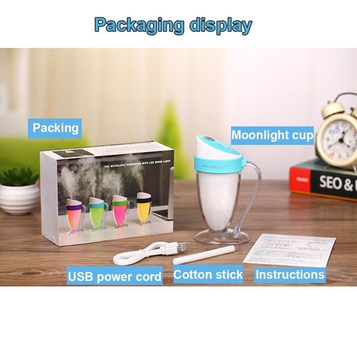 Putars Cool Mist Personal Humidifier-Portable Mini Travel Tabletop Humidifier-USB Rechargeable Ultrasonic with... N10