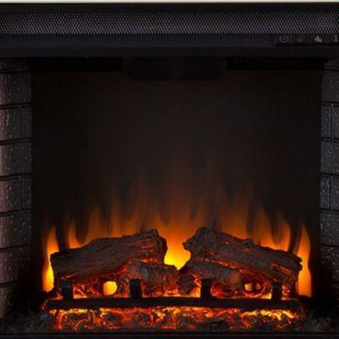 Michael 44 in. Freestanding Carved Indoor Portable Ivory White Electric Fireplace N7