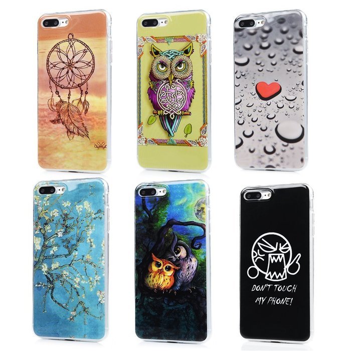 iPhone 7 Plus Case (5.5 inch) - 6 Pcs Shockproof Flexible Soft TPU Rubber Skin Gel Bumper Case with IMD Technology... N46