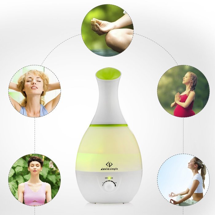 Cool Mist Humidifier,Whisper-Quiet Operation,Automatic Shut-off with Night Light Function for Office Home Bedroom... N8