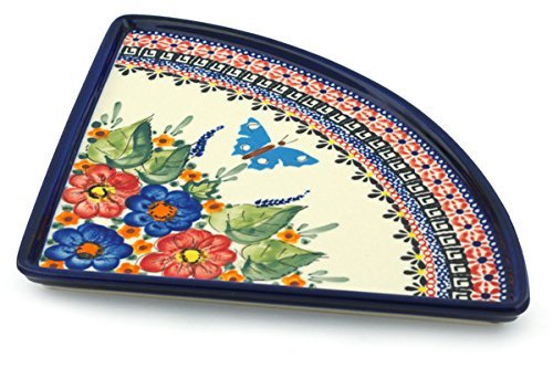 Polish Pottery Pizza Plate 11-inch Spring Splendor UNIKAT