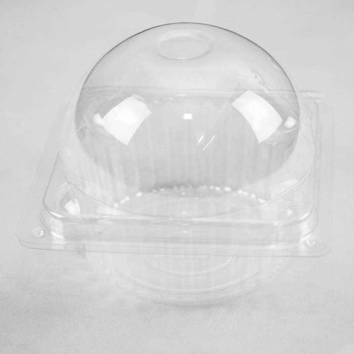 100 New Design Small Individual Serving Clear Hinged Cupcake Box