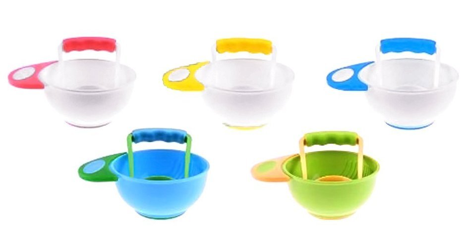 GogoForward Baby Fruit Food Hand Grinding Tool Bowl Rod Set Color Random