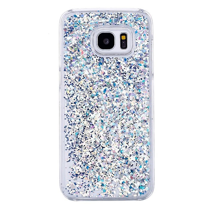Galaxy S7 Edge Case,Galaxy S7 Edge Liquid Cover,PHEZEN Christmas Tree Santa Claus Design Cool Quicksand Moving... N15