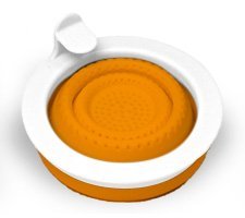 The TeaSpot Tuffy Steeper Silicone Loose Tea Filter Infuser Tangerine