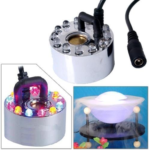 SODIAL (R)Ultrasonic Mist Maker Fogger Water Fountain Pond 12 LED N3