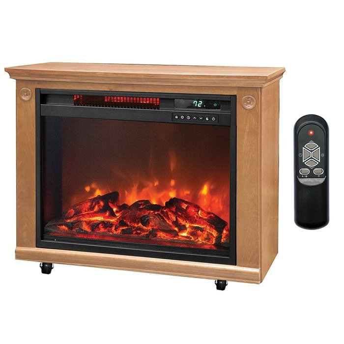 Lifesmart 3 Element Quartz Infrared Electric Portable Fireplace Space Heater N5