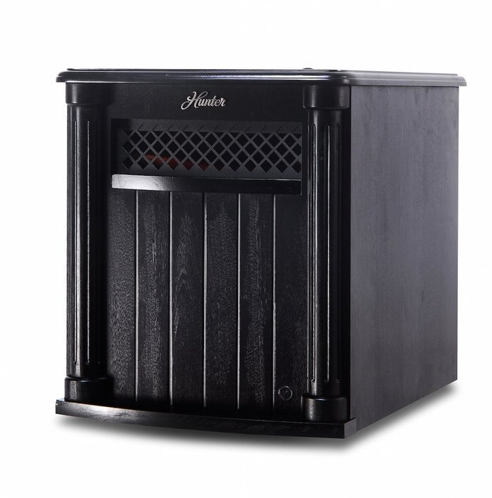 Hunter H1500RC-BLK Infrared Wood Heater with Remote Control (Black)