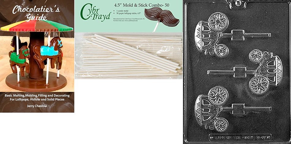 Cybrtrayd W067 Wedding Carriage/Coach Lolly Chocolate Candy Mold with Exclusive Cybrtrayd Copyrighted Chocolate... N4