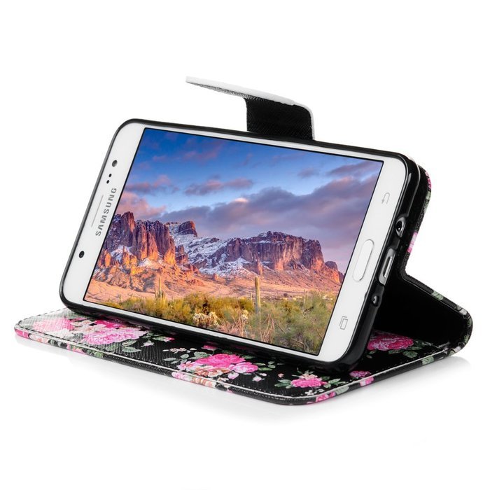 Galaxy J7 Case,Samsung Galaxy J7 Case (2016 Version) - Wallet Flip Stand Case PU Leather Case with Shockproof... N14