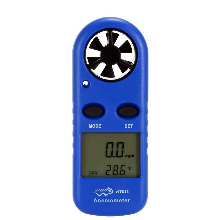 KKmoon Mini Anemometer Wind Speed Air Velocity Temperature Measurement Beaufort Scale Display N7