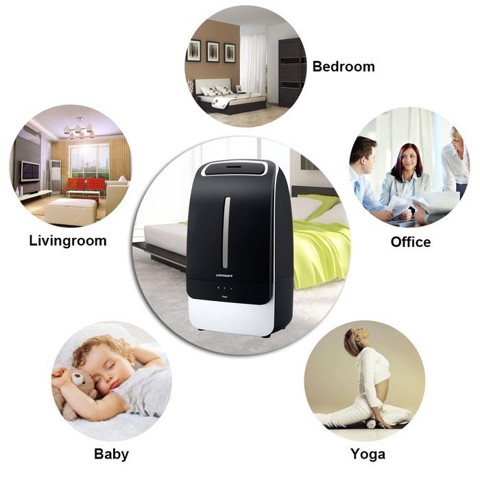 URPOWER Humidifier, 5L Large Capacity Whisper-quiet Operation Cool Mist Ultrasonic Humidifier Waterless Auto Shut-off... N6