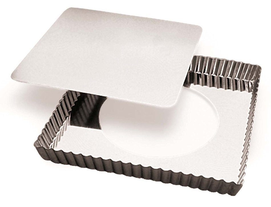 Paderno World Cuisine "Deep Fluted Tin Tart Mold" with Removable Bottom, 12.5-Inch