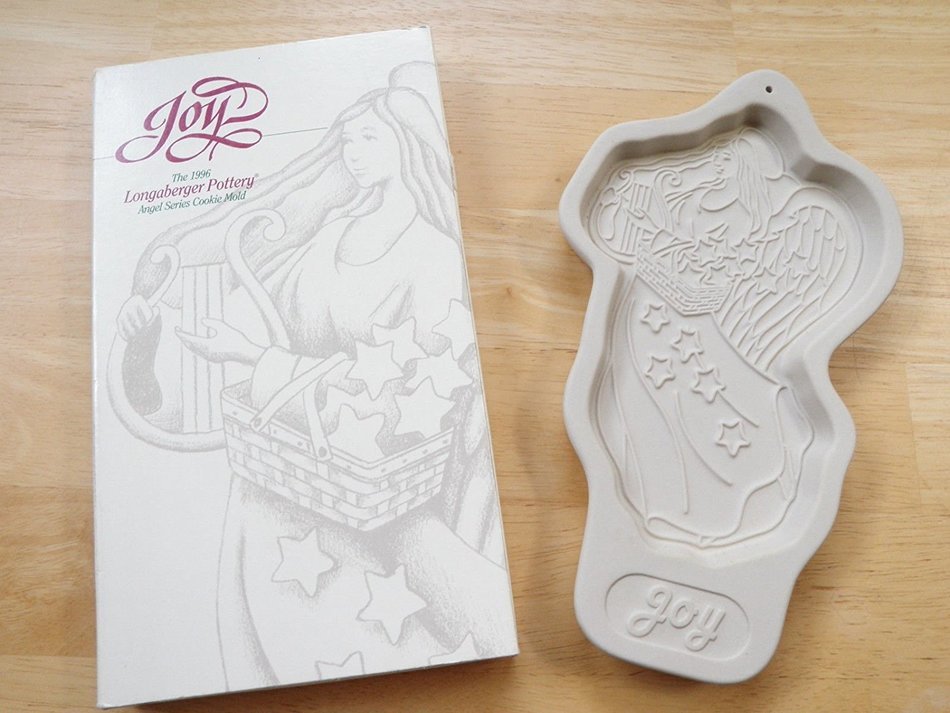 1996 Longaberger Pottery - "JOY" - Angel Series Cookie Mold