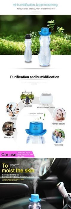 BESTBY Mini cowboy hat humidifier creative cowboy hat gift office moisturizing portable humidifier for Home/office... N3
