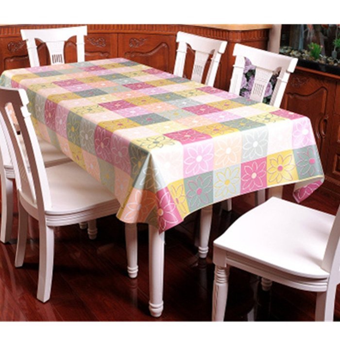 Spritech(TM) 53.9" * 86.6" Fashions Rectangular Waterproof PVC Plastic Table Cloth Table Cover N11